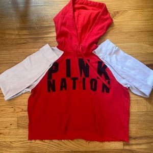 VS Pink cropped hoodie